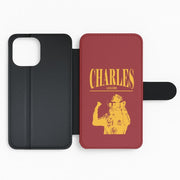 Charles Red And Gold Flip / Wallet Phone Case 2