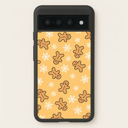 Cute Gingerbread And Snowflakes Pattern Google Pixel 7 Pro Case