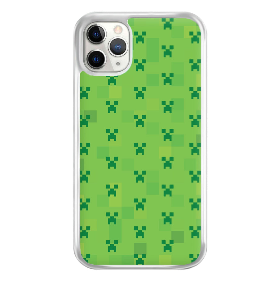 Creeper Pattern Green Phone Case