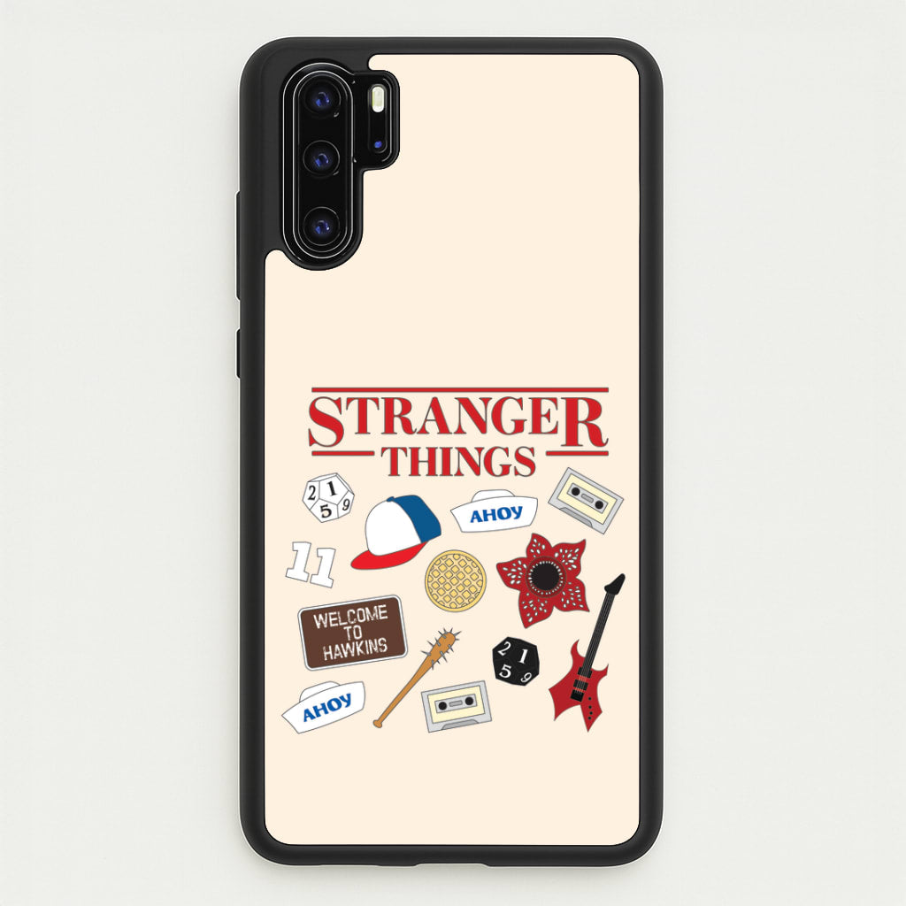 Stranger Things Cartoon Icons Huawei P30 Pro Case