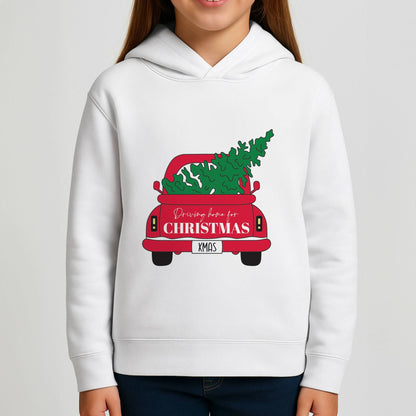 Driving Home For Christmas Truck Girls Hoodie