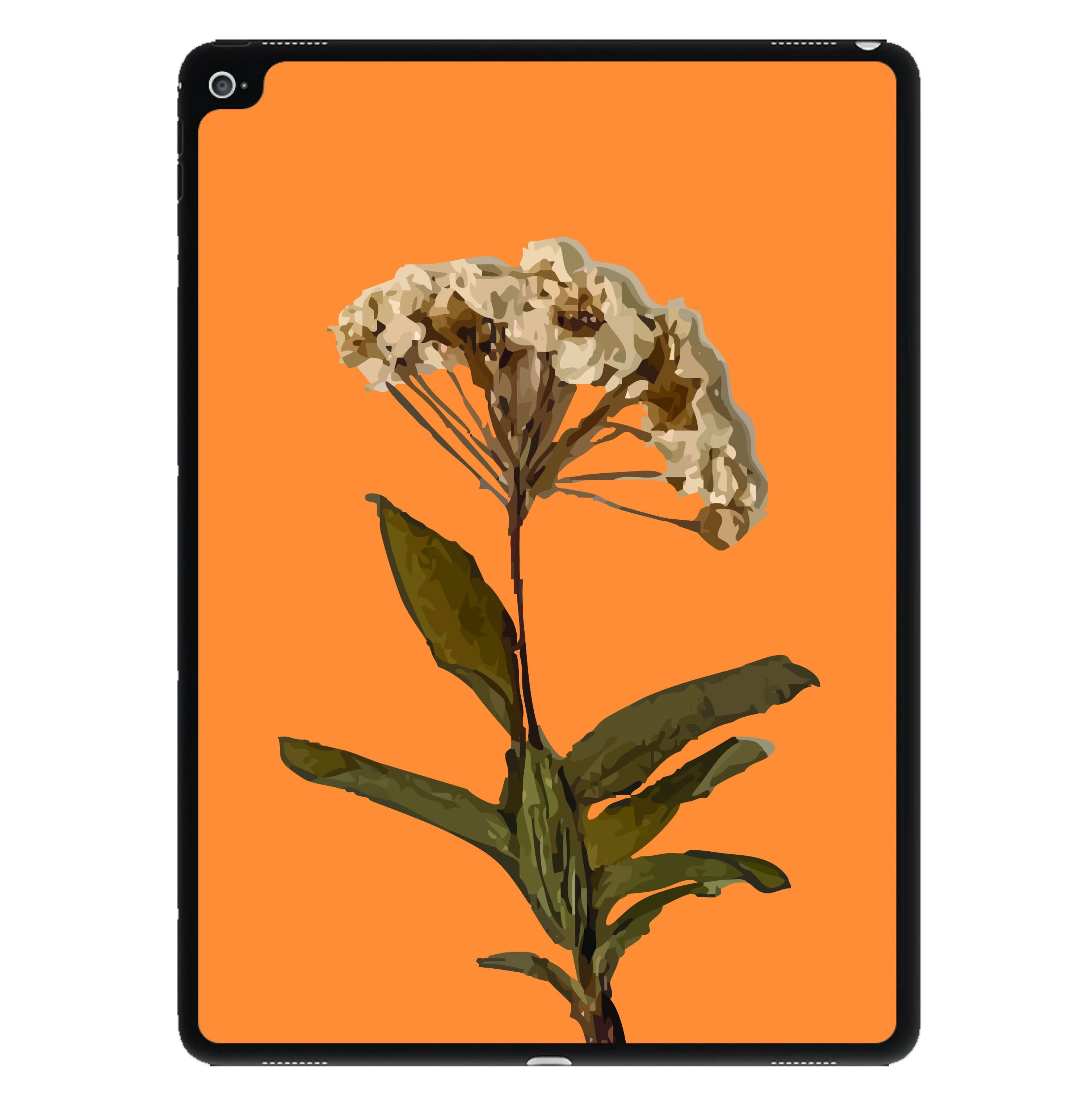Bright Orange Pressed Flower iPad Case