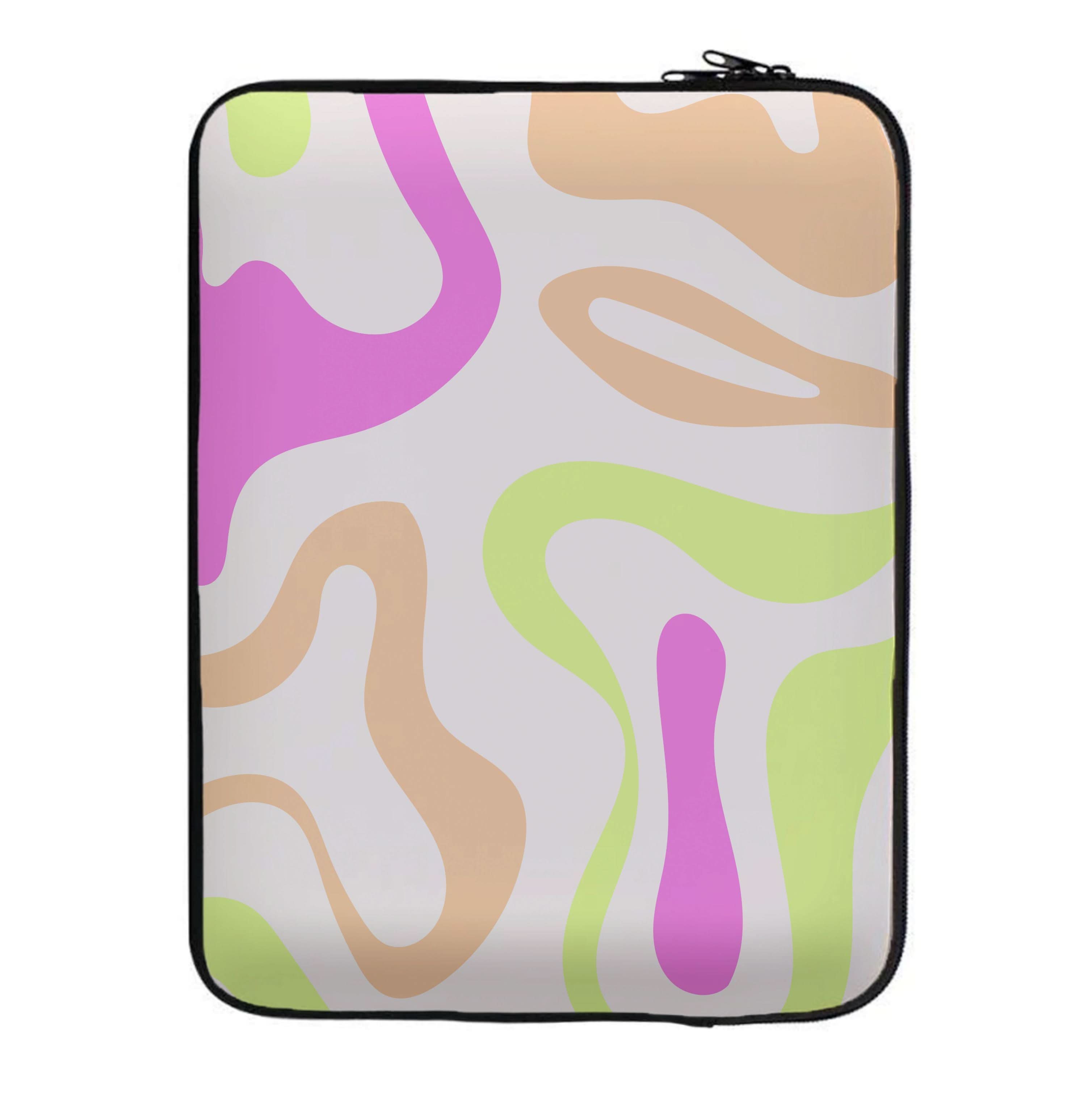Pastel Shades Psychedelic Pattern Laptop Sleeve