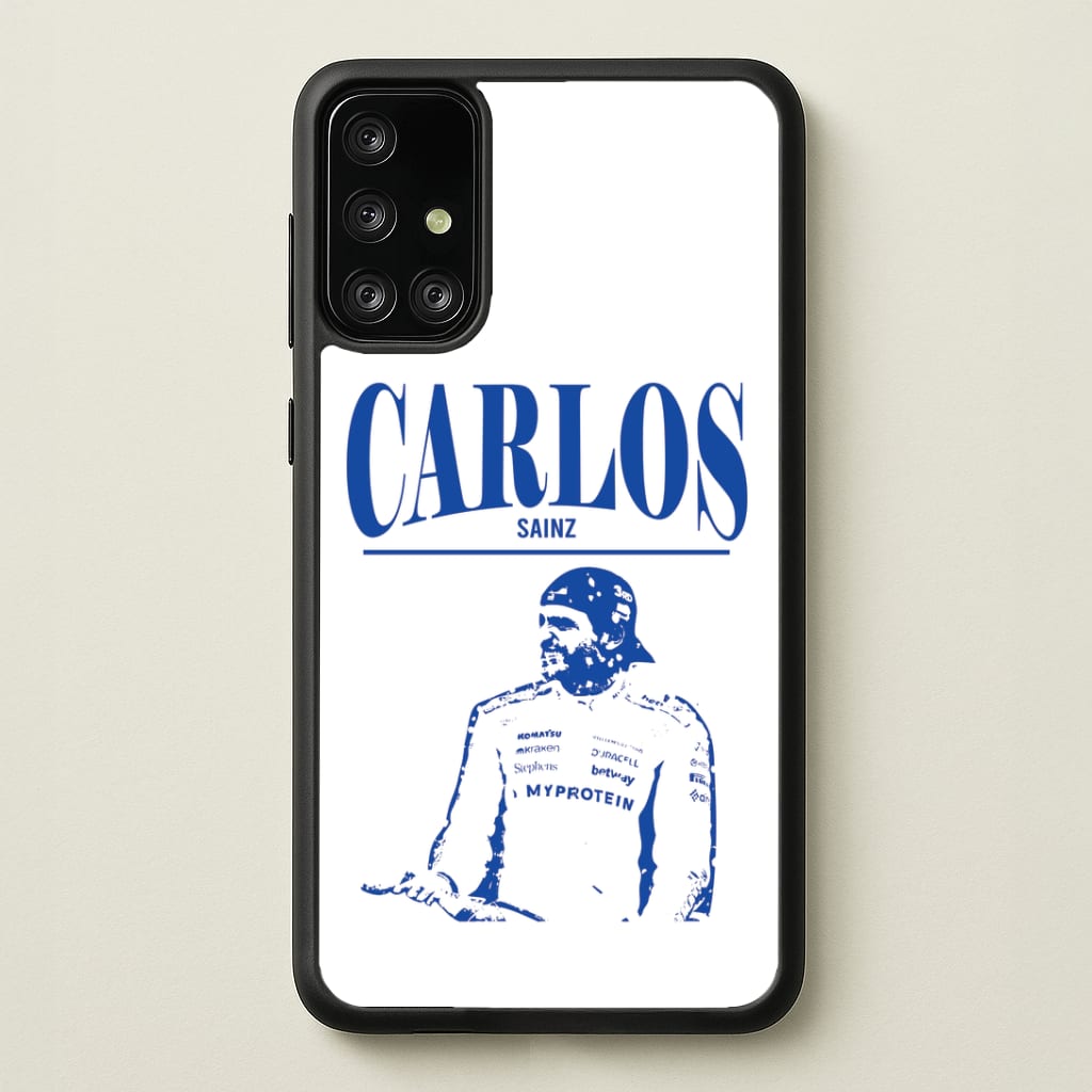 Carlos White And Blue Galaxy A71 Case