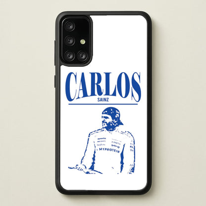Carlos White And Blue Galaxy A71 Case