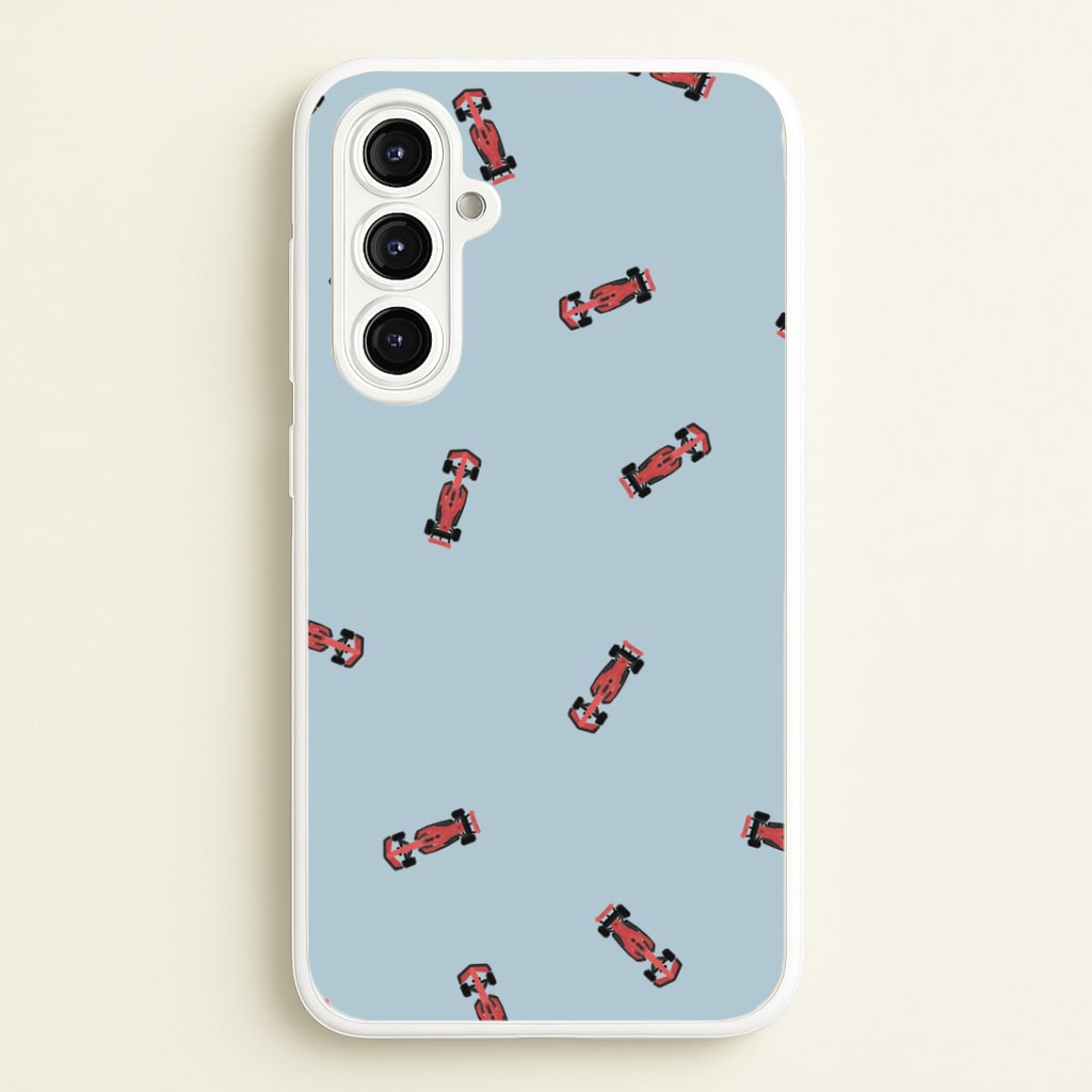 Race Cars Pattern Blue Galaxy A16 Case