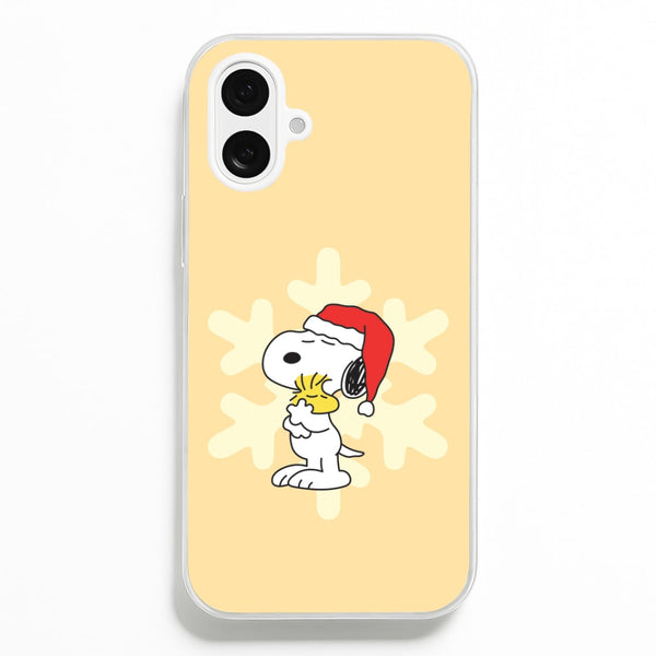 Christmas Cartoon Beagle And Bird  iPhone 16 Plus Case