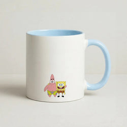 Patrick And Sponge Coffee Baby Blue Mug