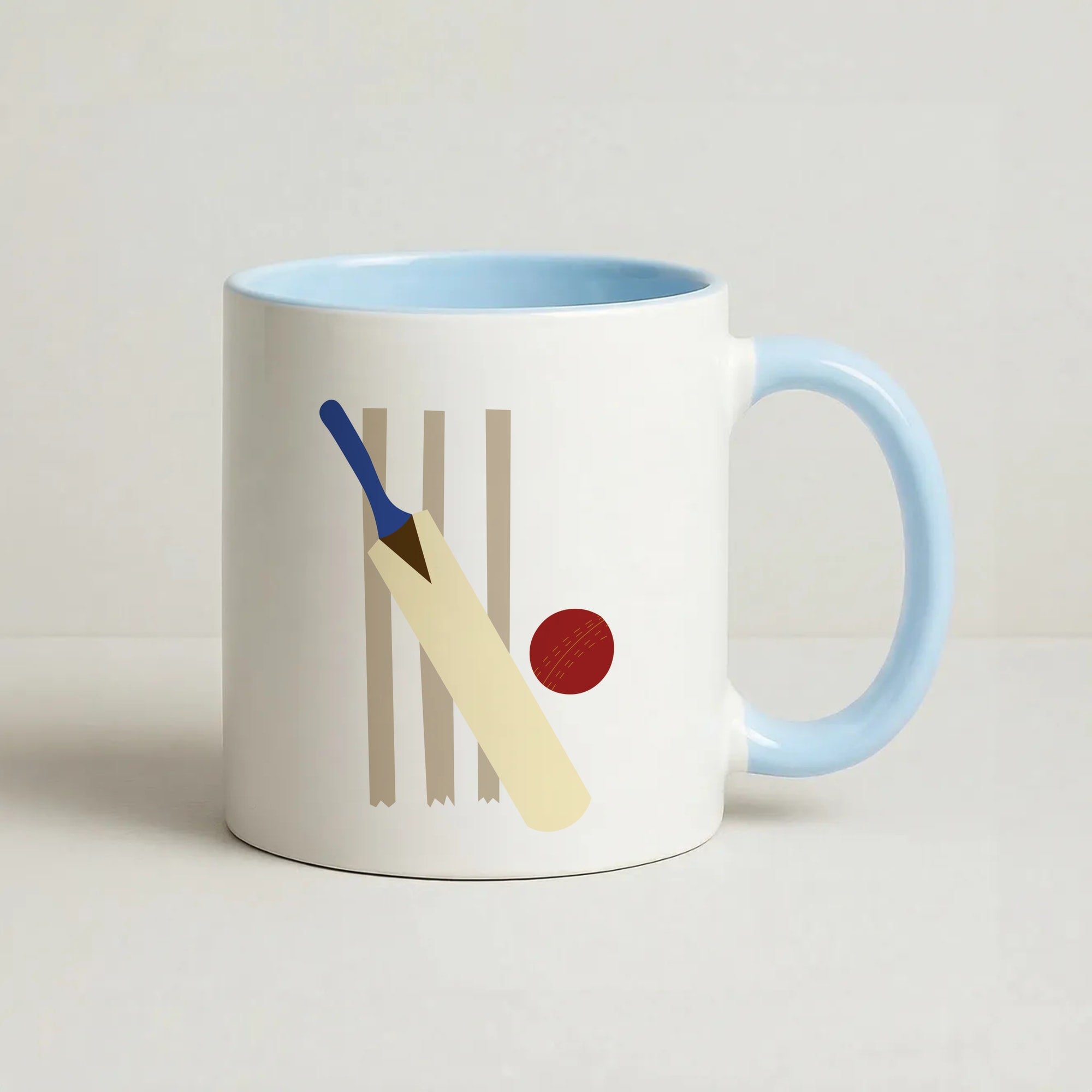 Wickets - Cricket Coffee Baby Blue Mug