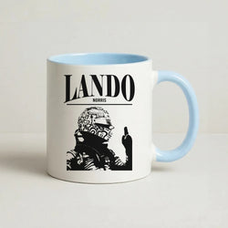 Lando Black And Green  Coffee Baby Blue Mug