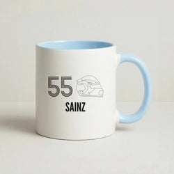 Sainz Helmet 2026 Coffee Baby Blue Mug