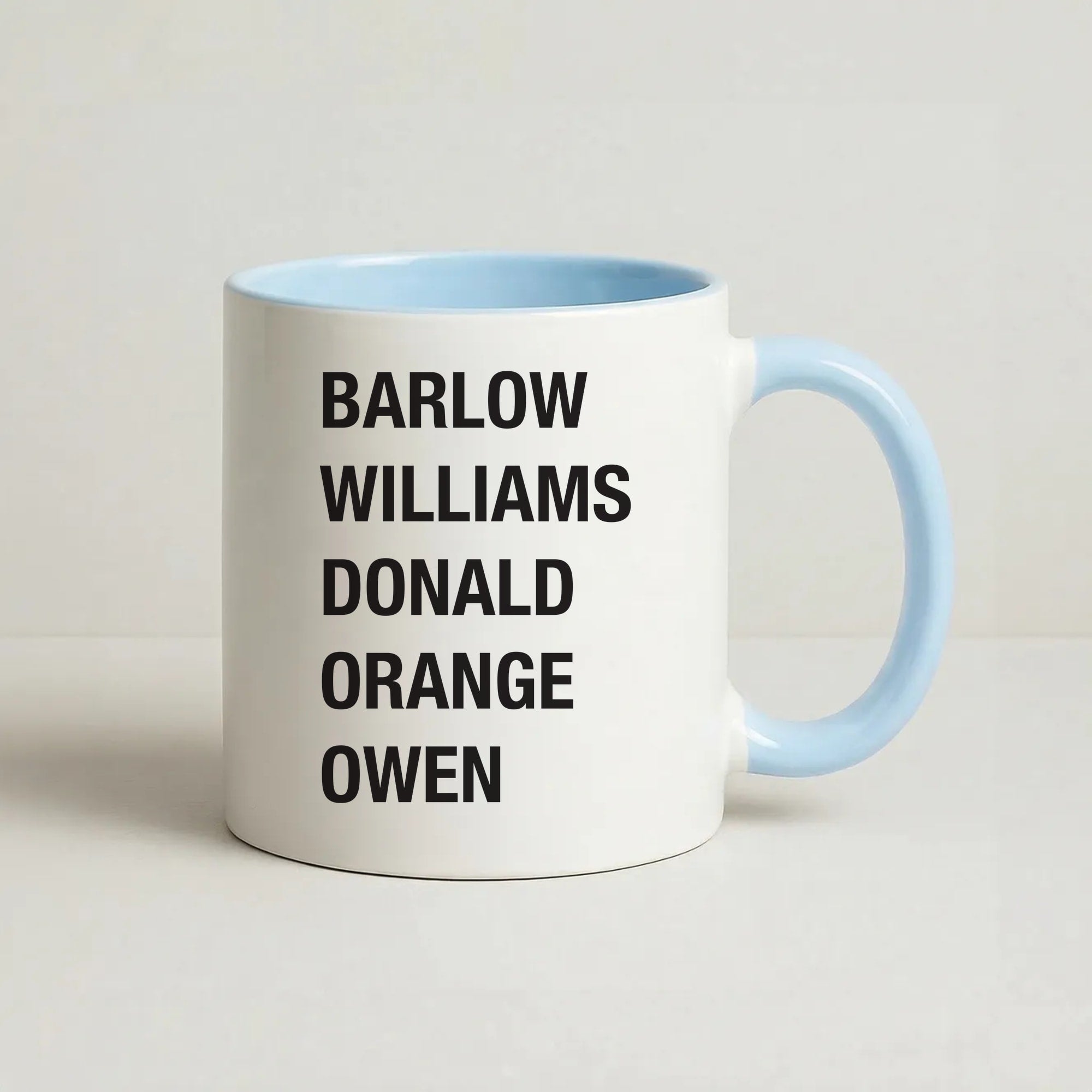 Take Band Members Names Coffee Baby Blue Mug