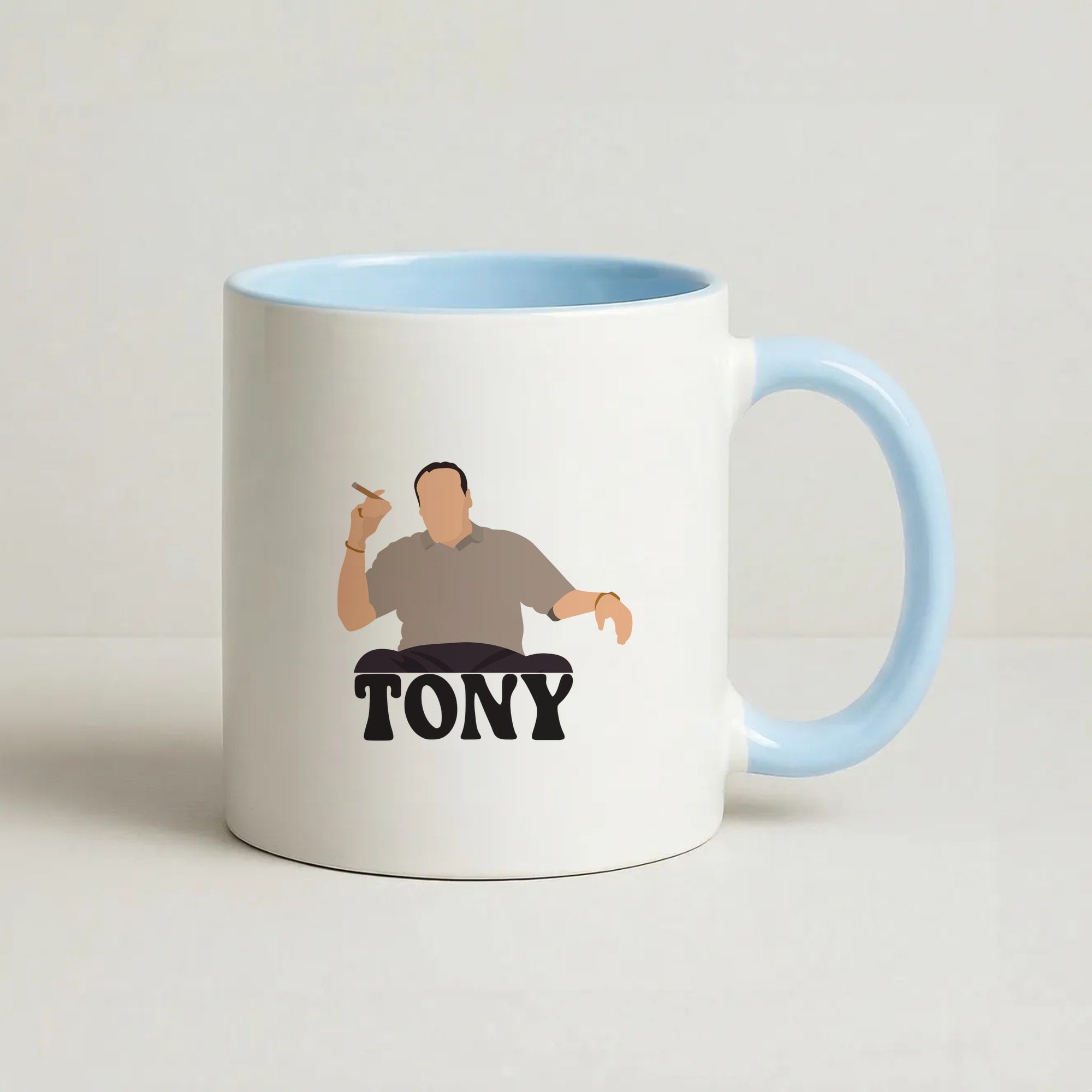 Tony Coffee Baby Blue Mug