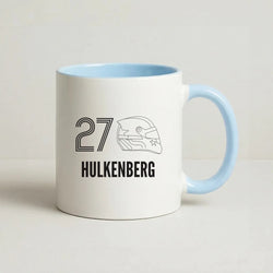 Hulkenberg Helmet 2026 Coffee Baby Blue Mug