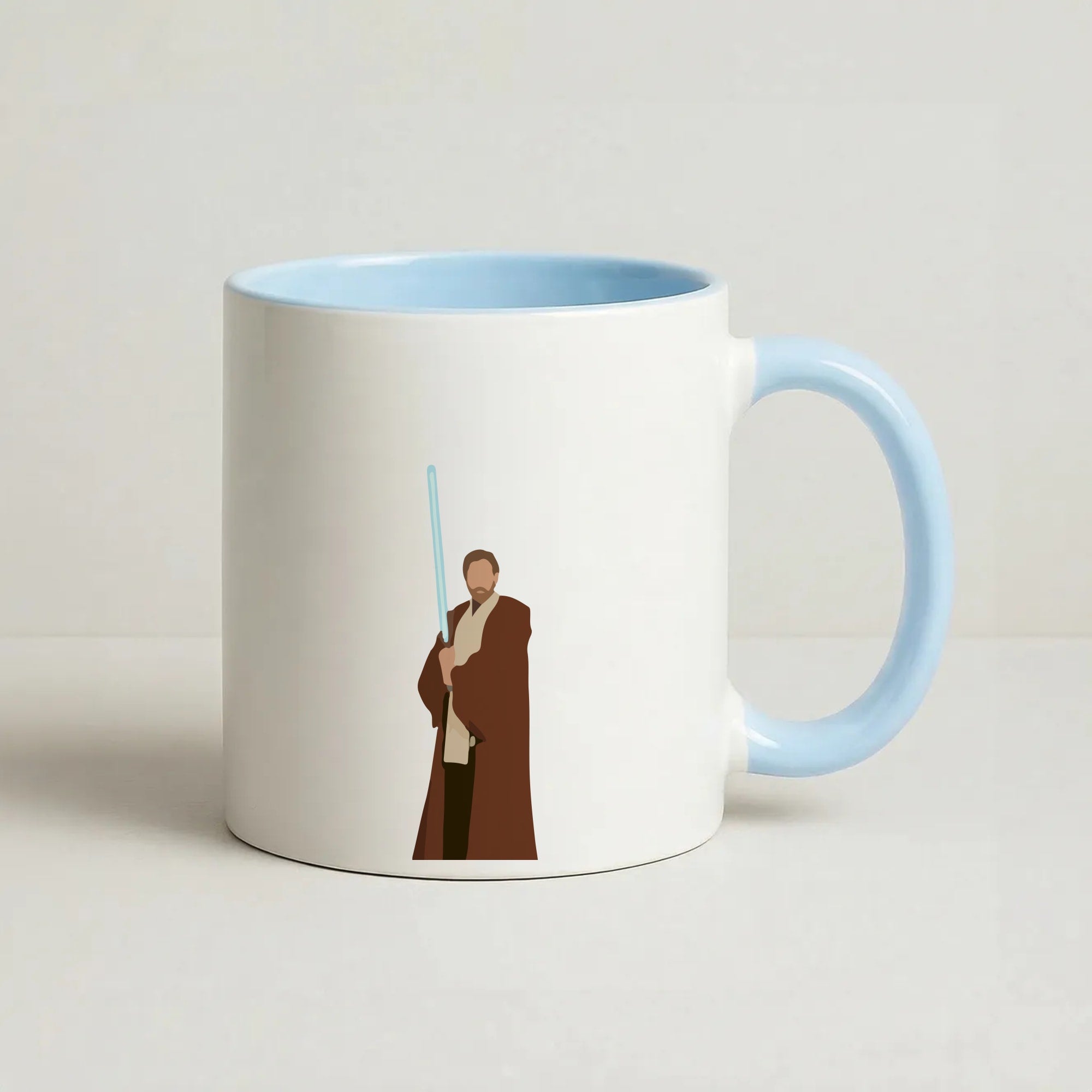 Kenobi Blue Lightsaber Coffee Baby Blue Mug