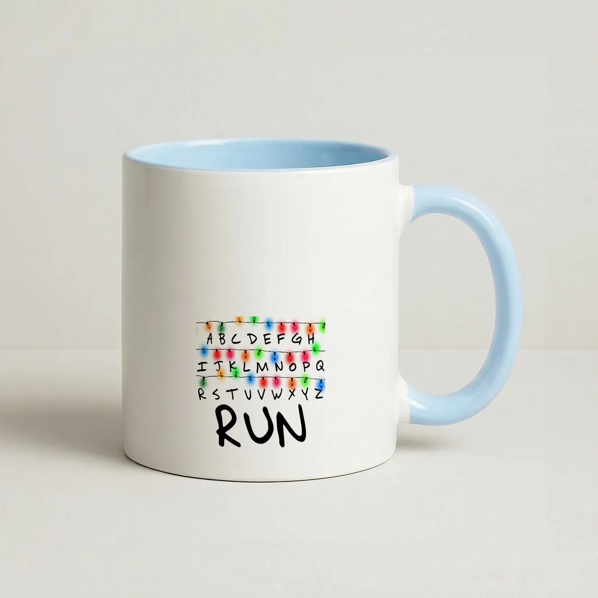 Run Coffee Baby Blue Mug