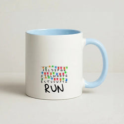 Run Coffee Baby Blue Mug