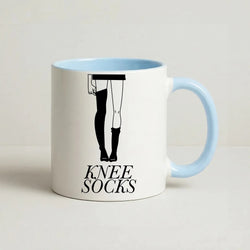 Knee Socks Coffee Baby Blue Mug