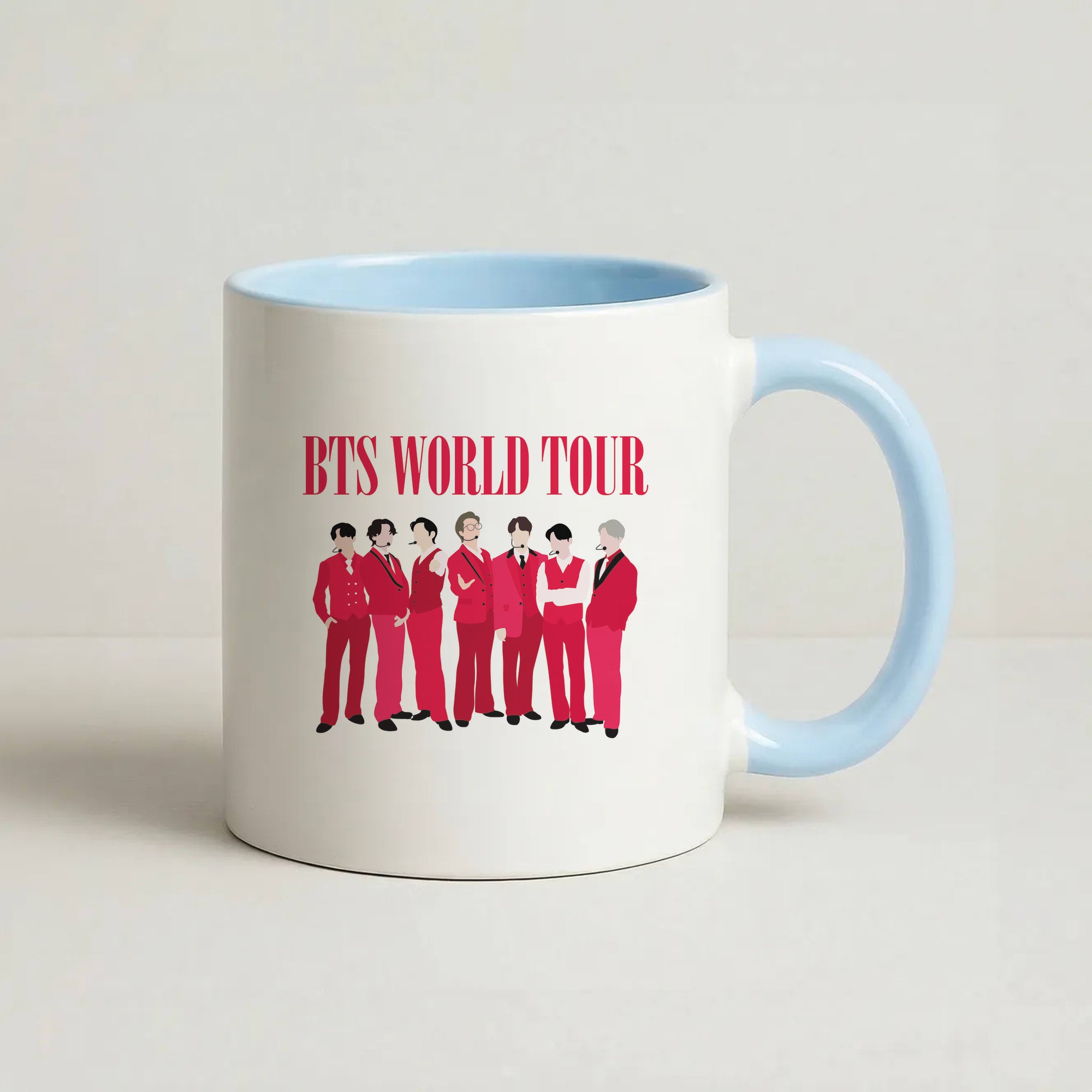 K-Pop Band World Tour 2026 Coffee Baby Blue Mug