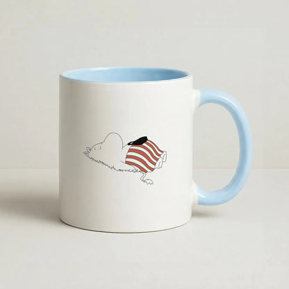 Moom On Grass Coffee Baby Blue Mug