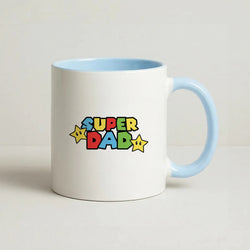 Super Dad  Coffee Baby Blue Mug