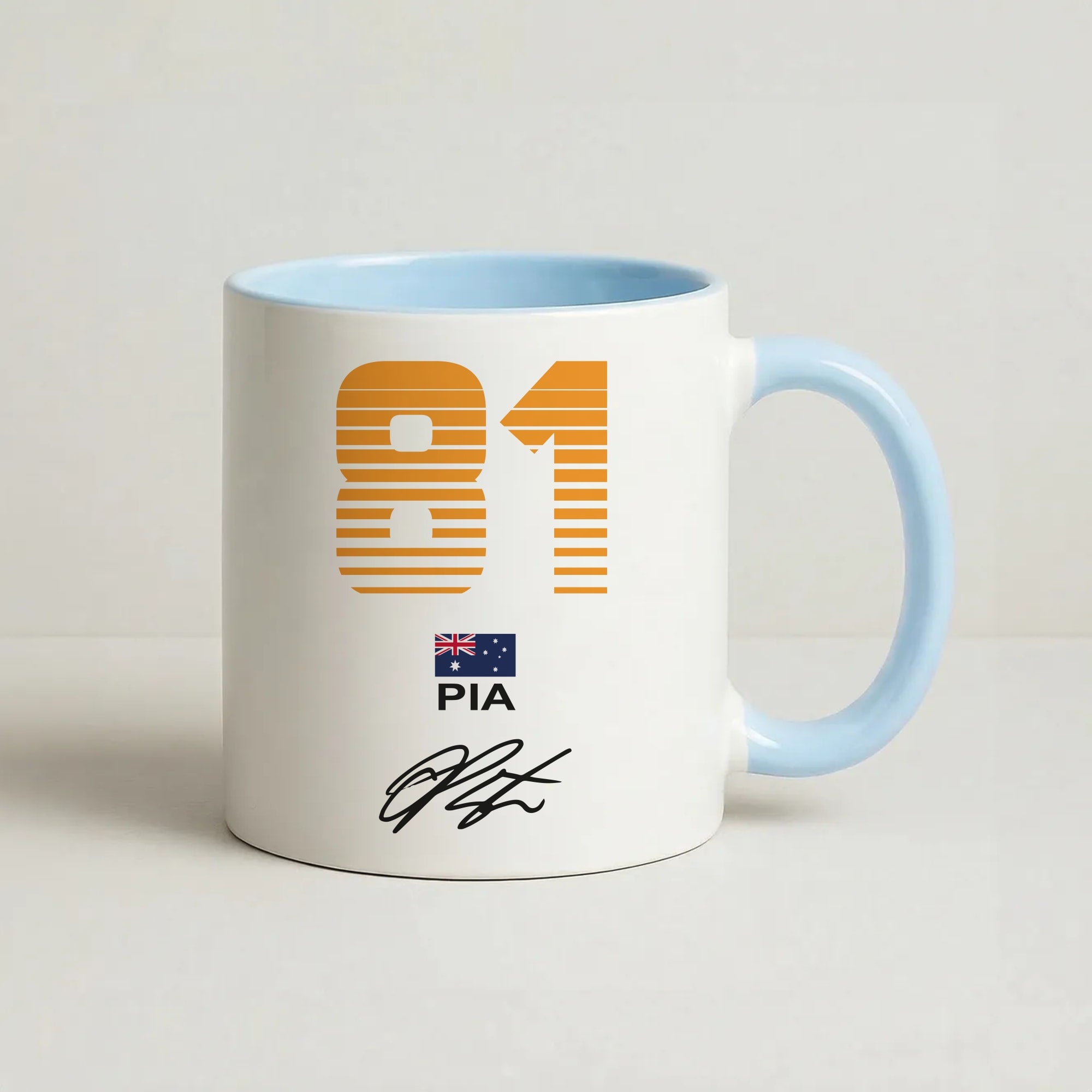 Piastri - F1 Coffee Baby Blue Mug