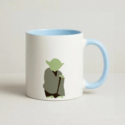 Yoda Faceless Coffee Baby Blue Mug