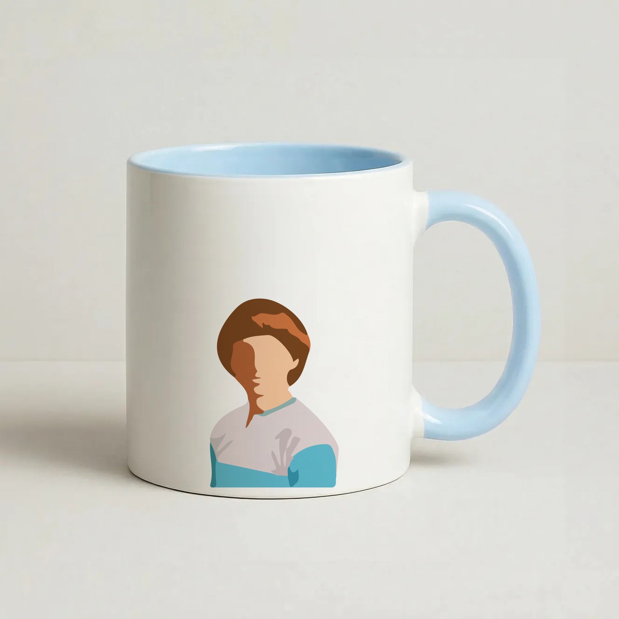 Faceless Will - Stranger Things Coffee Baby Blue Mug