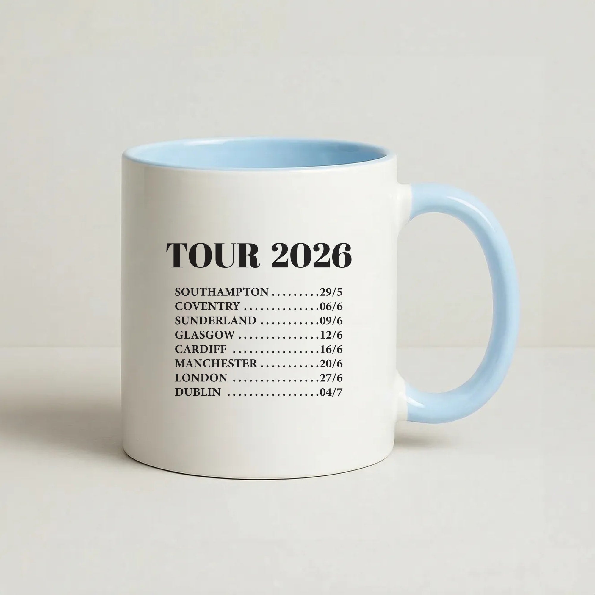 Band Tour 2026 Coffee Baby Blue Mug