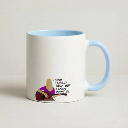 I Wish I Could Help But I Don't Want To Coffee Baby Blue Mug
