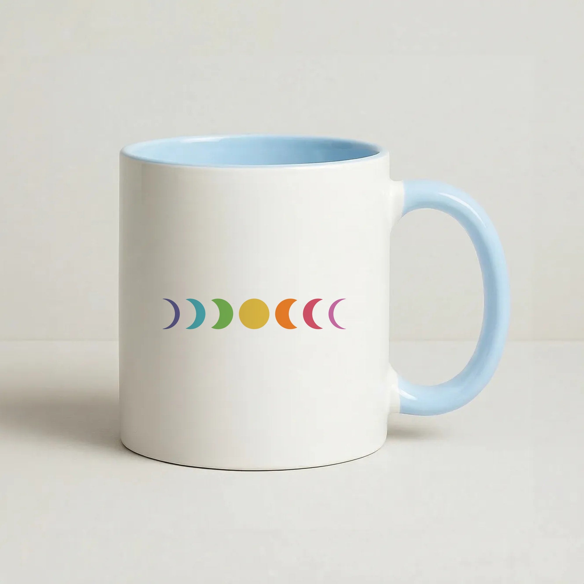 Band Moon Cycle Coffee Baby Blue Mug