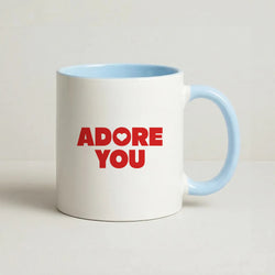 Adore You Coffee Baby Blue Mug