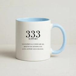 333 - Angel Numbers Coffee Baby Blue Mug