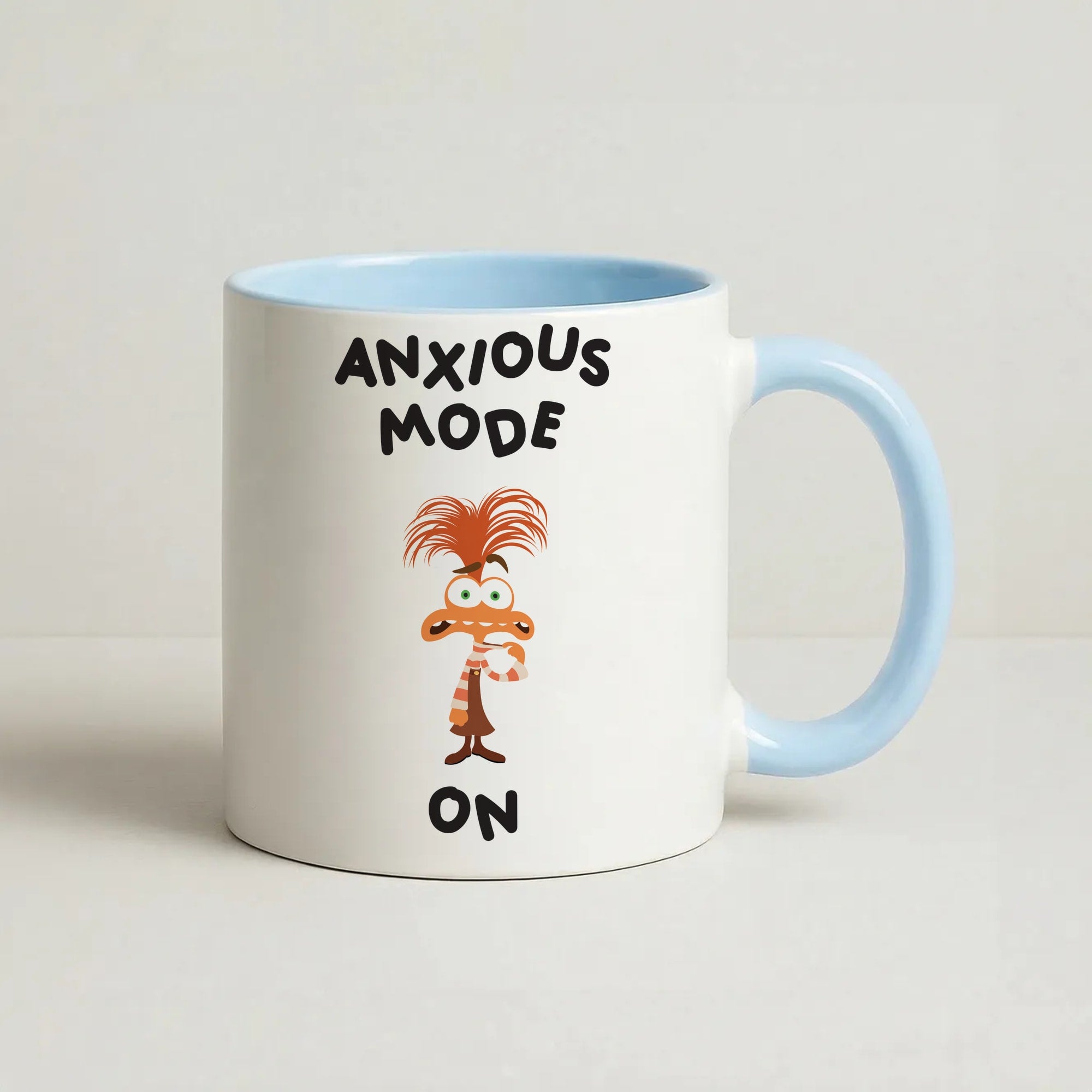 Anxious Mode On - Inside Out Coffee Baby Blue Mug