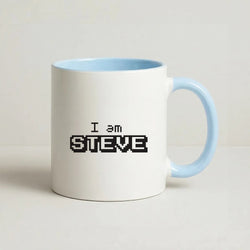 I Am Steve Coffee Baby Blue Mug
