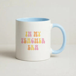 In My Teacher Era Coffee Baby Blue Mug