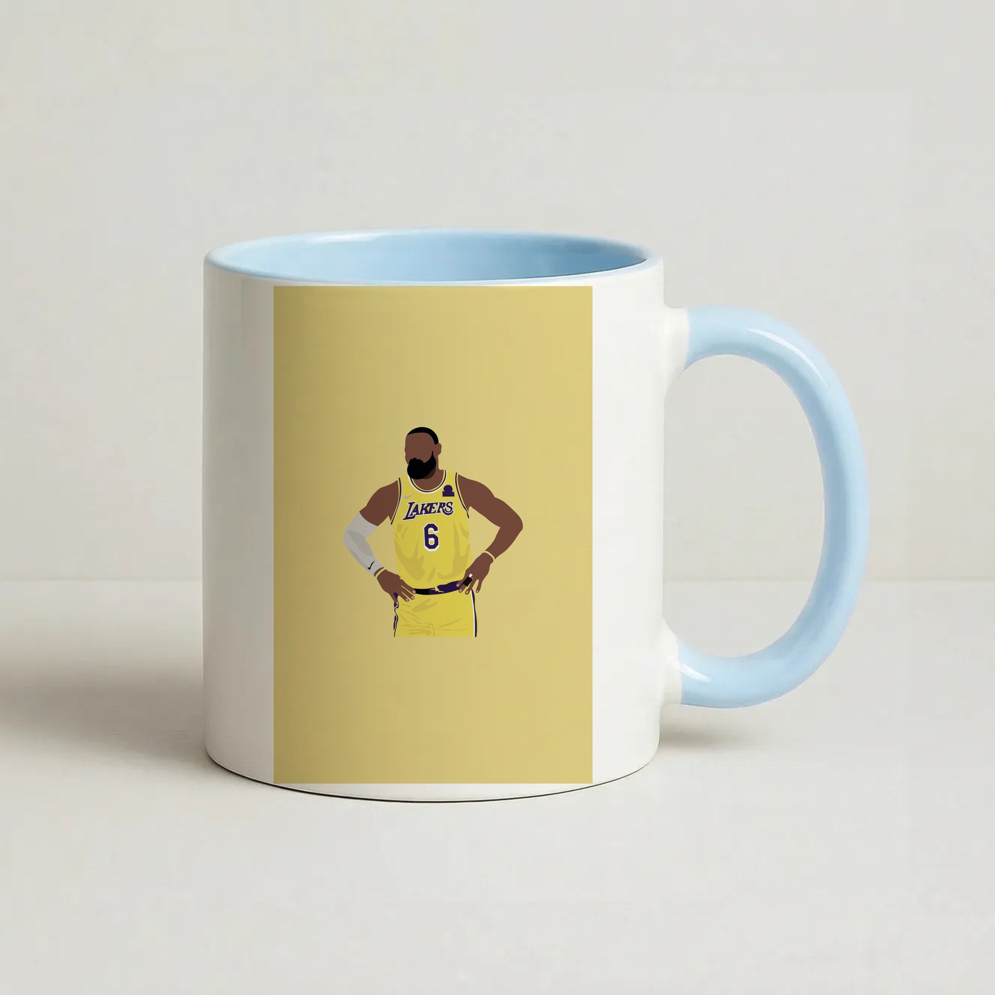 Lebron - Baskteball Coffee Baby Blue Mug