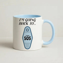I'm Going Back To 505 Keyring Coffee Baby Blue Mug