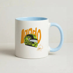 Abstract Lando Coffee Baby Blue Mug