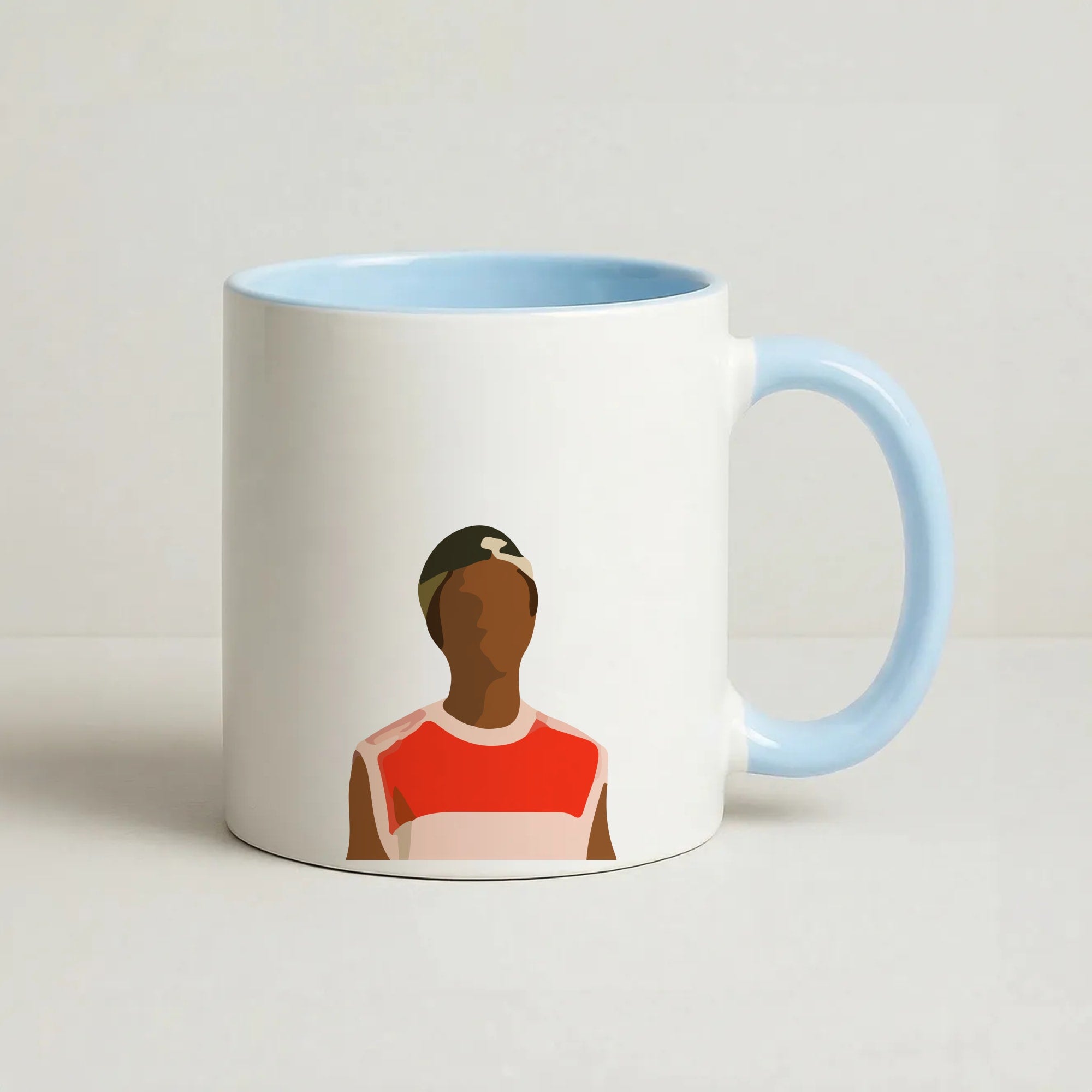 Faceless Lucas - Stranger Things Coffee Baby Blue Mug
