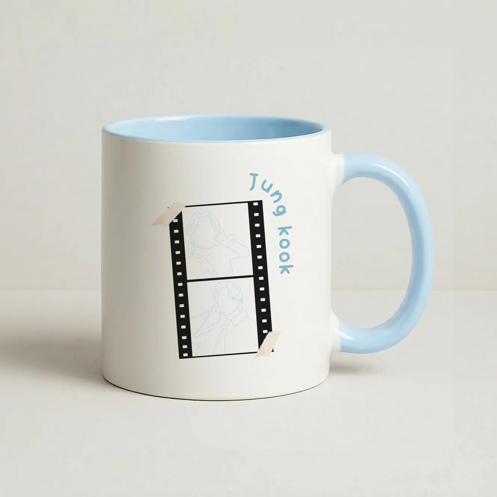 Jung Kook - K Pop Coffee Baby Blue Mug