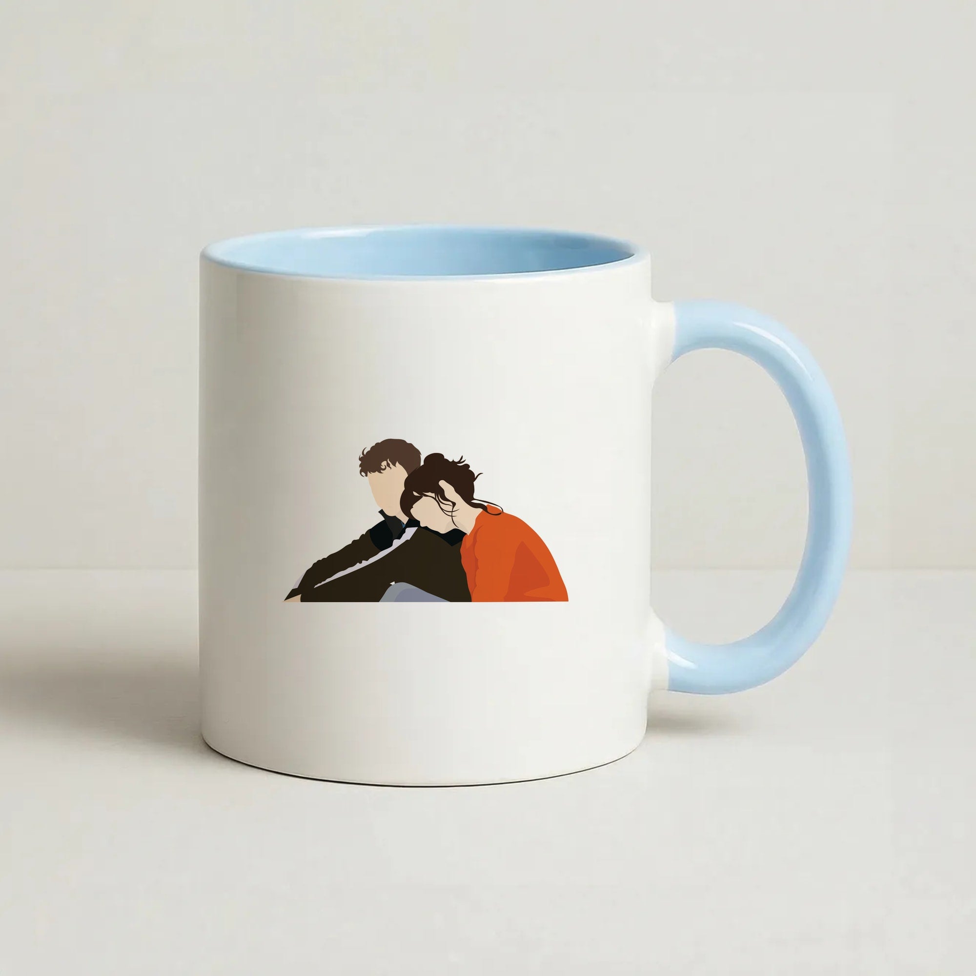 Marianne Resting On Connell Coffee Baby Blue Mug