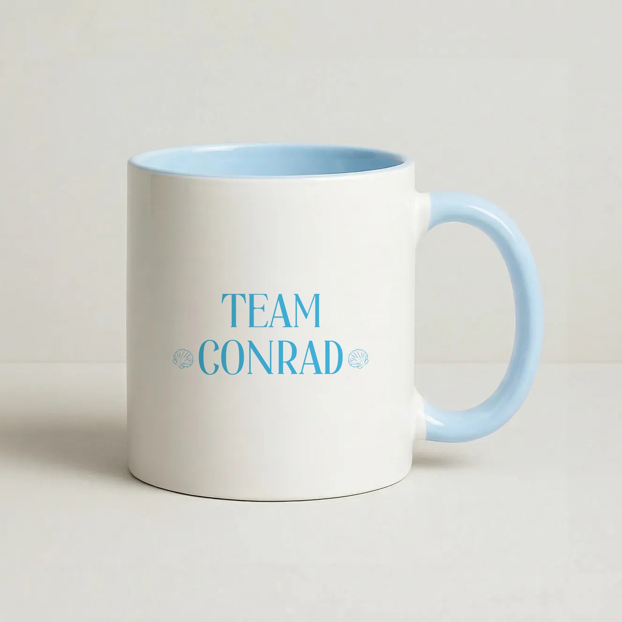 Seashells Team Conrad Coffee Baby Blue Mug