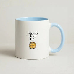 Friends Don't Lie Waffle Coffee Baby Blue Mug