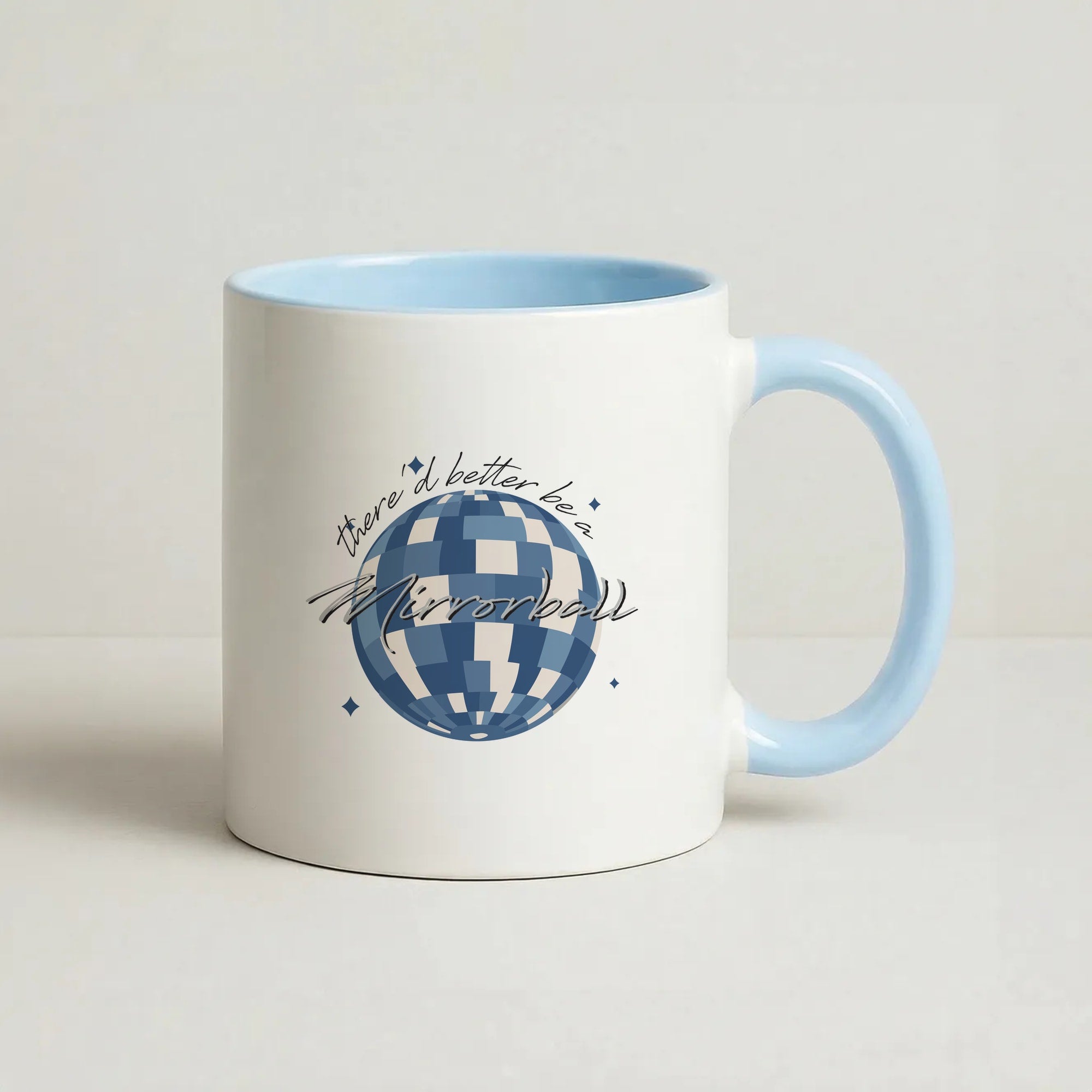 Mirrorball Coffee Baby Blue Mug