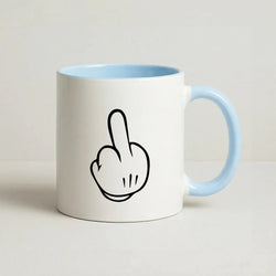 Fairytale Mouse Middle Finger Coffee Baby Blue Mug