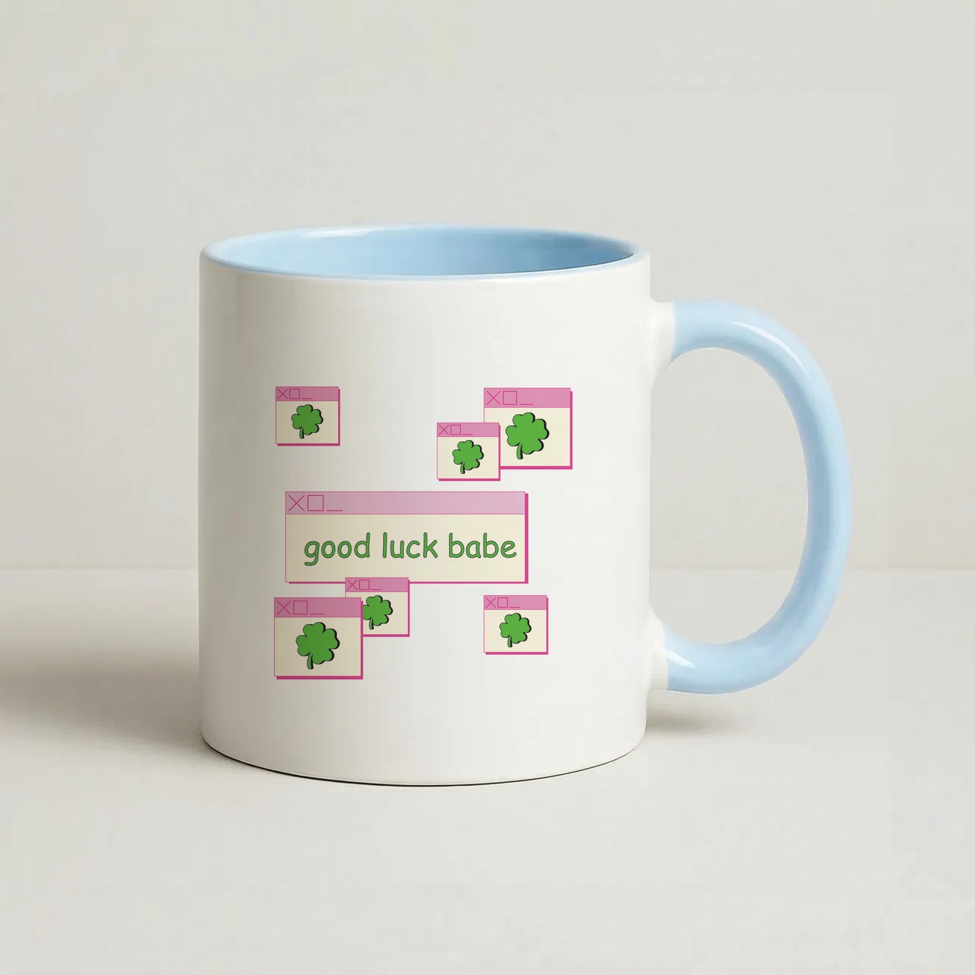 Good Luck Babe - Chappell Coffee Baby Blue Mug