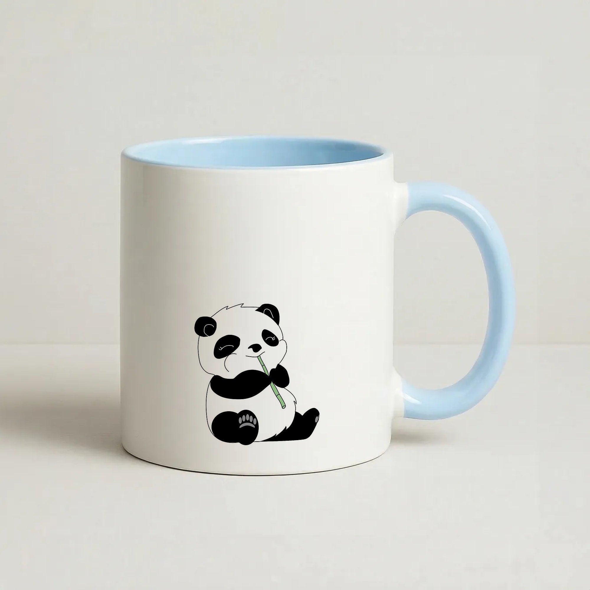 Vegan Panda Coffee Baby Blue Mug