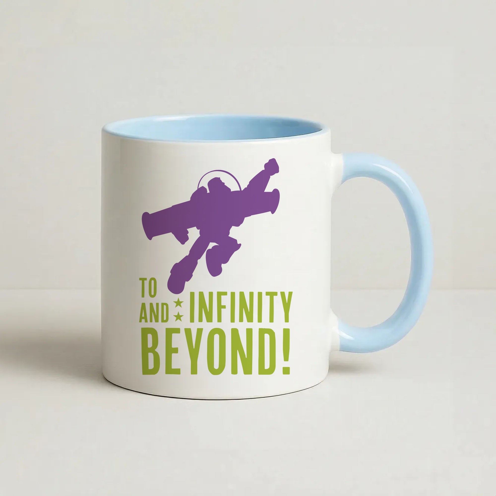 Infinity And Beyond Coffee Baby Blue Mug