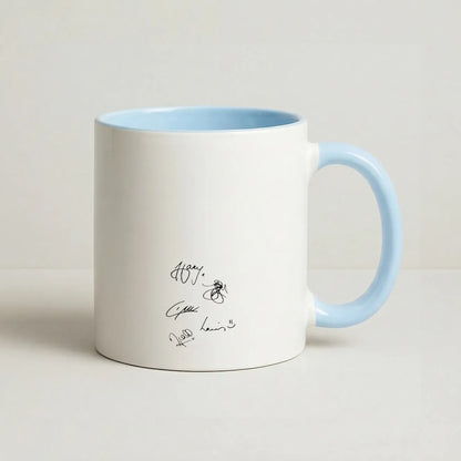 1D Signatures Coffee Baby Blue Mug
